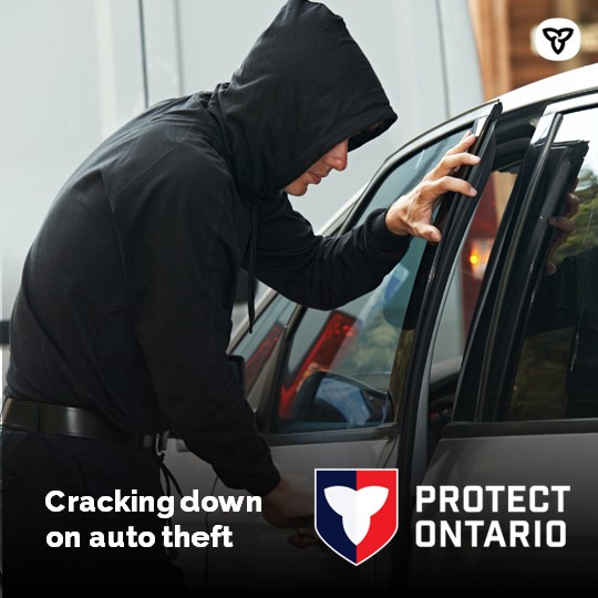 Our government is cracking down on crime and keeping our streets safe. Proposed legislation, if passed, will give police the tools they need to seize electronic devices used for vehicle theft. 
Under the leadership of Premier Ford, we’re protecting Ontario!