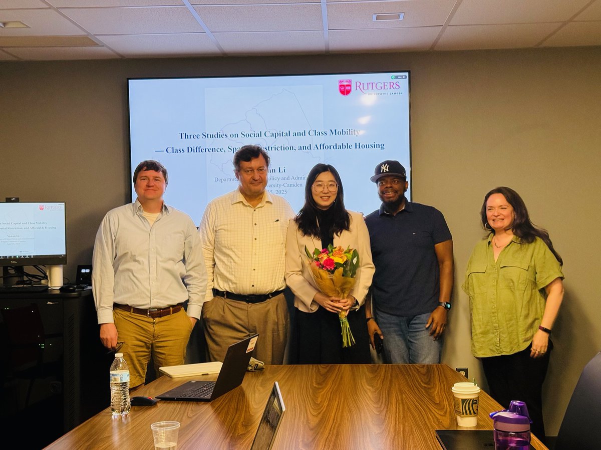 Paul Jargowsky (@paul_jargowsky) on Twitter photo Congratulations to Yanan Li, who passed her dissertation defense with distinction and has earned a PhD in Public Affairs at <a href="/Rutgers_Camden/">Rutgers–Camden</a>. Congratulations to Yanan Li, who passed her dissertation defense with distinction and has earned a PhD in Public Affairs at <a href="/Rutgers_Camden/">Rutgers–Camden</a>.