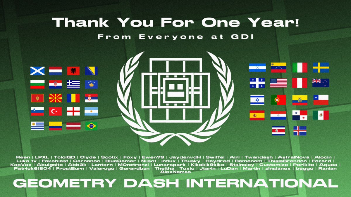 One year ago today, GD International was founded! It’s went through a lot behind the scenes but as of today it’s a network for over 30 countries! For the first time, it will be revealed who is behind the network, thank you all for the support and have a good rest of your day! 🌐
