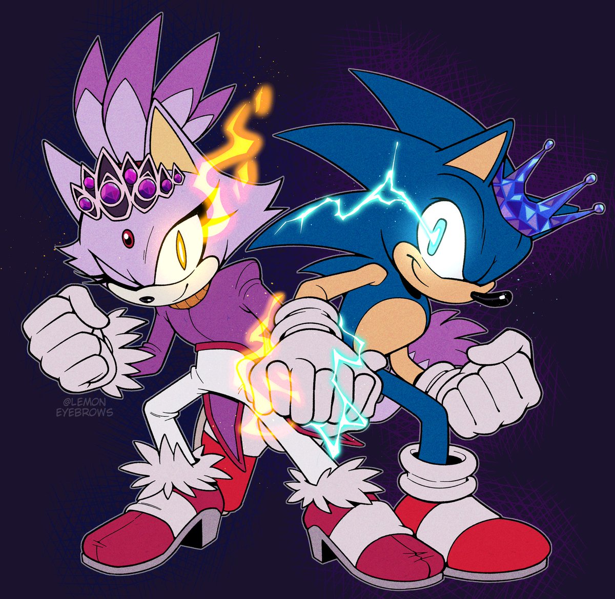 Comm by <a href="/Lemon_Eyebrows/">Lemon</a> 

*If were being Real*

#SonicTheHedgehog #BlazeTheCat 
#Sonaze