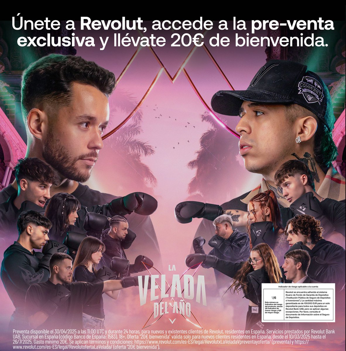 🚨 PREVENTA EXCLUSIVA REVOLUT X LA VELADA DEL AÑO 5 ⚠️

Gracias a <a href="/RevolutApp/">Revolut</a>, mañana 30 de abril a las 11h, todos aquellos que seáis clientes de Revolut podréis acceder a la preventa exclusiva de La Velada del Año 5.

¡Y atentos!: si aún no eres de Revolut, te registras en menos