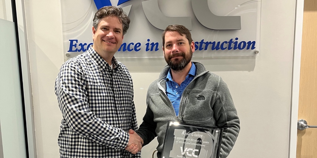 VCC Construction (@vccusa) on Twitter photo Congratulations to Sr. Project Manager Kyle Gunn on 10 years with #TeamVCC! A <a href="/USMC/">U.S. Marines</a> veteran & <a href="/UArkansas/">University of Arkansas</a> alum, Kyle has led major projects from Metropark Square in Houston to the award-winning <a href="/UAStudentCenter/">UA Student Center</a> in Fayetteville. We’re proud to have him on our team! Congratulations to Sr. Project Manager Kyle Gunn on 10 years with #TeamVCC! A <a href="/USMC/">U.S. Marines</a> veteran & <a href="/UArkansas/">University of Arkansas</a> alum, Kyle has led major projects from Metropark Square in Houston to the award-winning <a href="/UAStudentCenter/">UA Student Center</a> in Fayetteville. We’re proud to have him on our team!