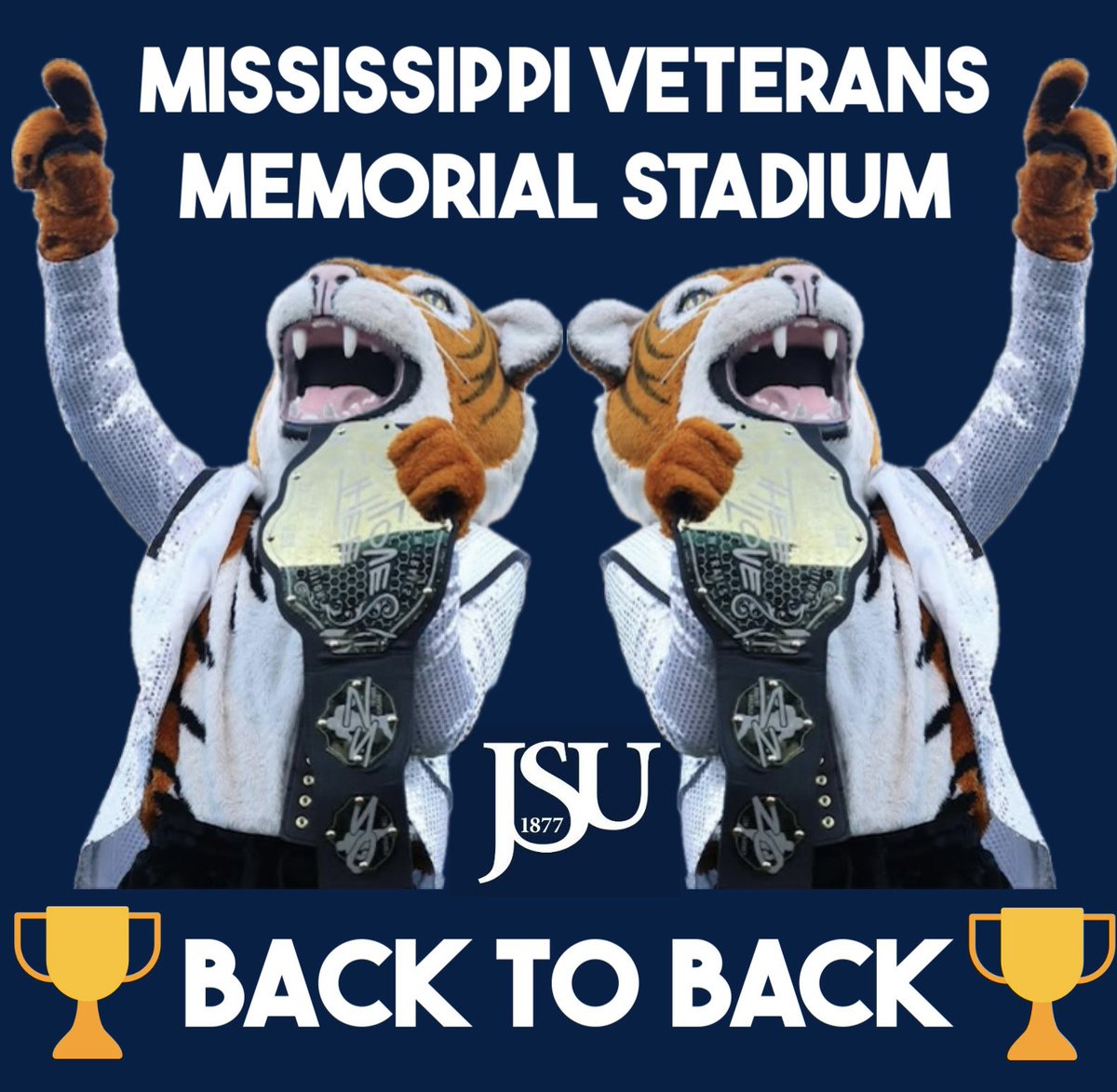 cfbcampustour's tweet image. 🗳️2025 Best FCS Stadium Invitational🗳️

And STILL the champion 🏆🏆

Congrats to Mississippi Veterans Memorial Stadium, home of @gojsutigersfb, for once again being voted as the best stadium in the FCS‼️

#GuardTheeYard 🐅🐅