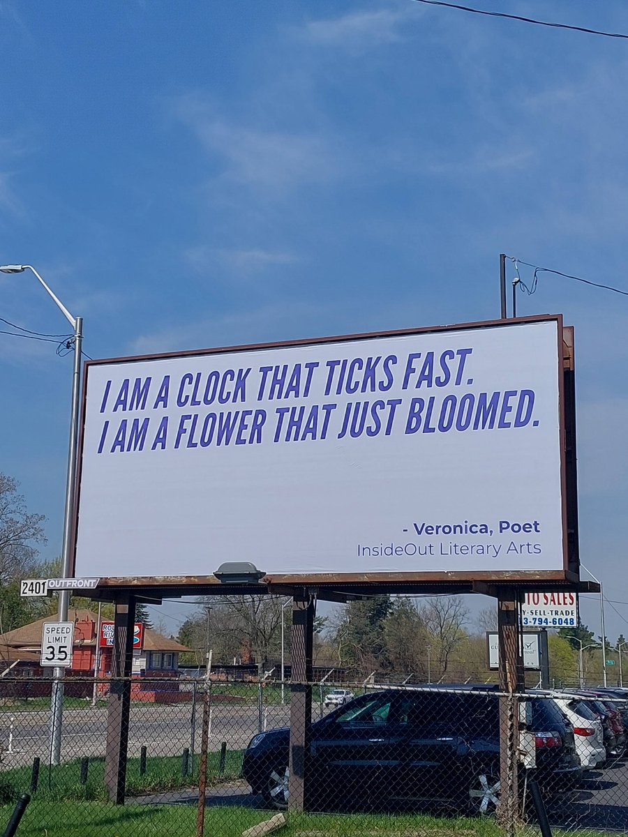 InsideOutDET's tweet image. 30 years deserves 30 billboards!

We're marking our big anniversary with a citywide poetry billboard campaign featuring the inspiring, funny, and important words of Detroit youth. 

May they delight all who see them! 

View the full map: insideoutdetroit.org/2025/04/29/poe…