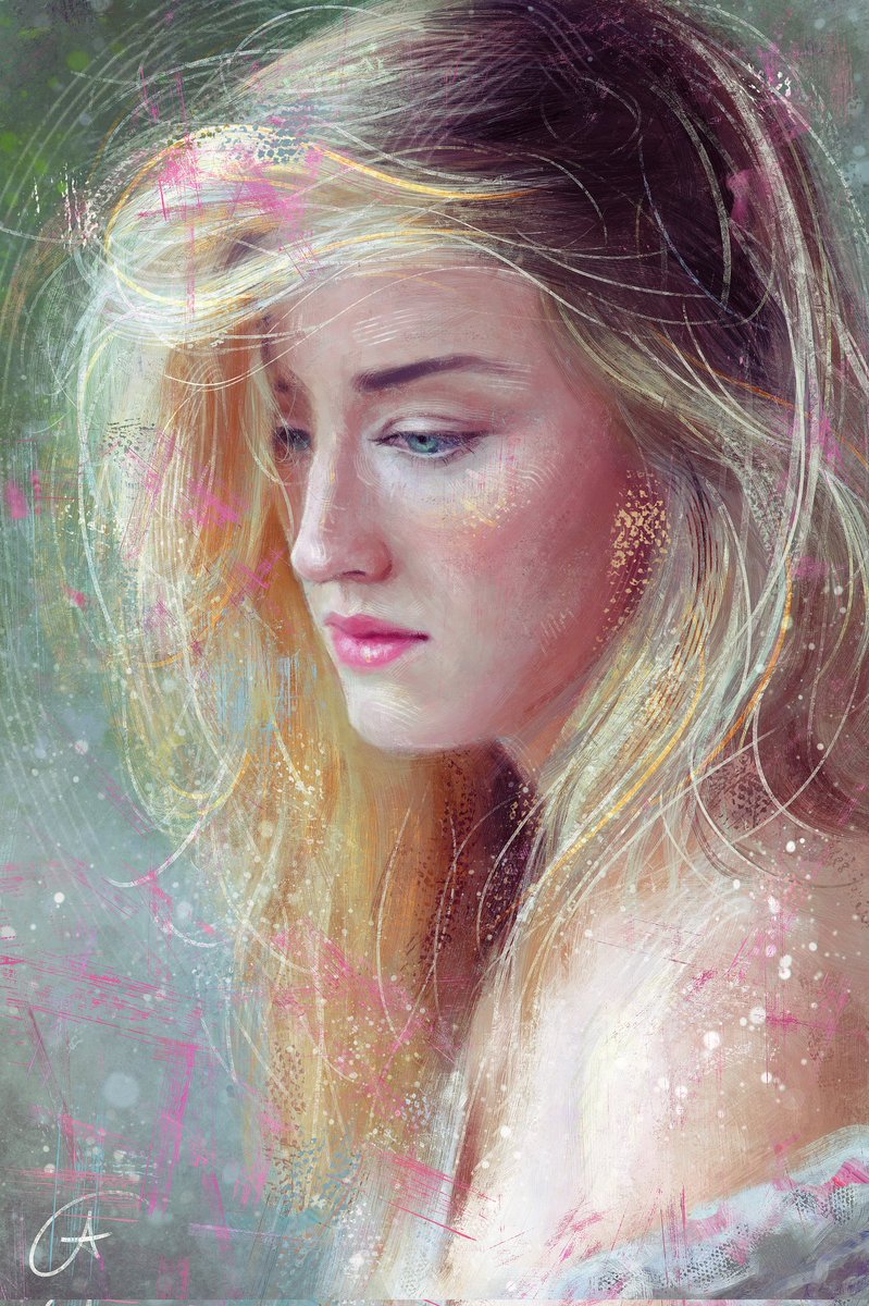 can't believe i haven't painted Ashley Johnson before, time to fix that 🥲 #ashleyjohnson #portrait