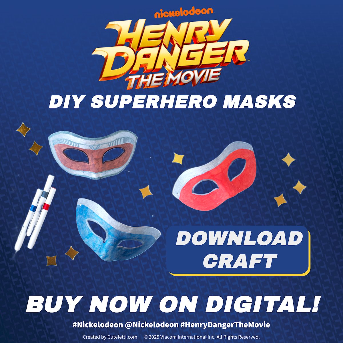 MASK-imum fun? 💥✨AD

CELEBRATE your inner superhero (or sidekick!) and unMASK your creativity! 🦸‍♂️🦹‍♀️

WATCH Henry Danger The Movie with your family - Available Now on Digital for a DANGER-ously good time. 🎬🍿

DOWNLOAD Superhero Mask Tutorial ✂️🎭bit.ly/HenryDangerThe… NOW.