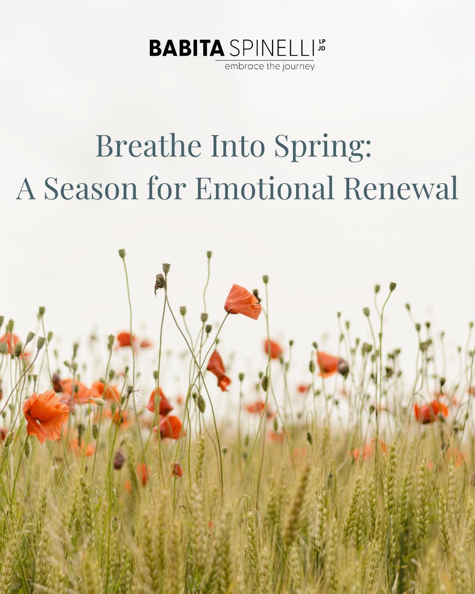 babita_spinelli's tweet image. Feeling stuck or tense? 🌱
Spring is a chance to reset and realign.
Therapy + coaching can support emotional renewal—so you move forward with clarity + calm. 🌸
#SpringReset #EmotionalWellness #TherapyJourney #MindfulLiving