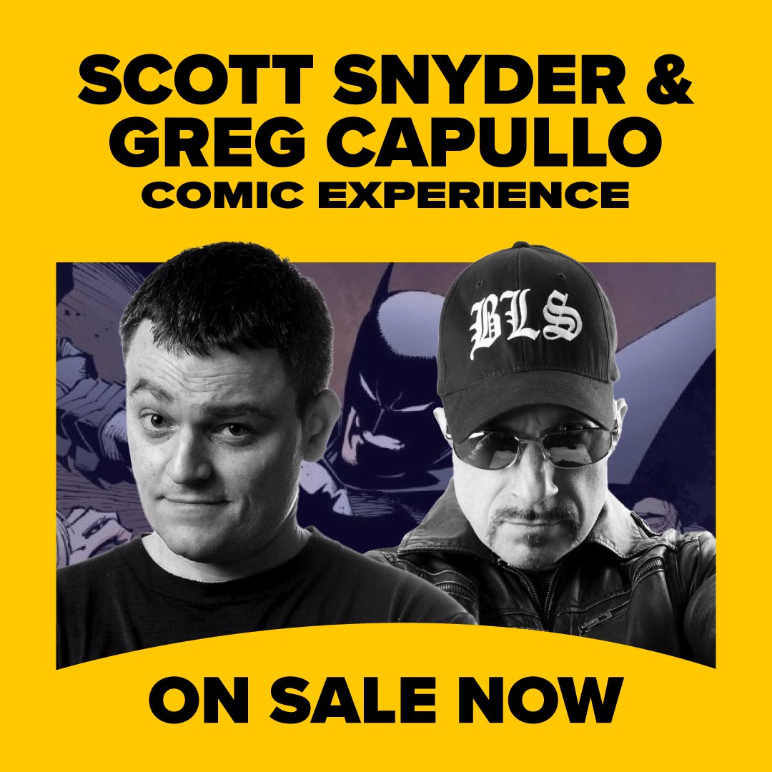 FANEXPOBoston's tweet image. Comic titans Greg Capullo and Scott Snyder are reuniting at FAN EXPO Boston for a premium experience packed with exclusives. Lock your tickets in now: spr.ly/60162s5u2

#FANEXPOBoston2025 #FANEXPOBoston #GregCapullo #ScottSnyder #Comics