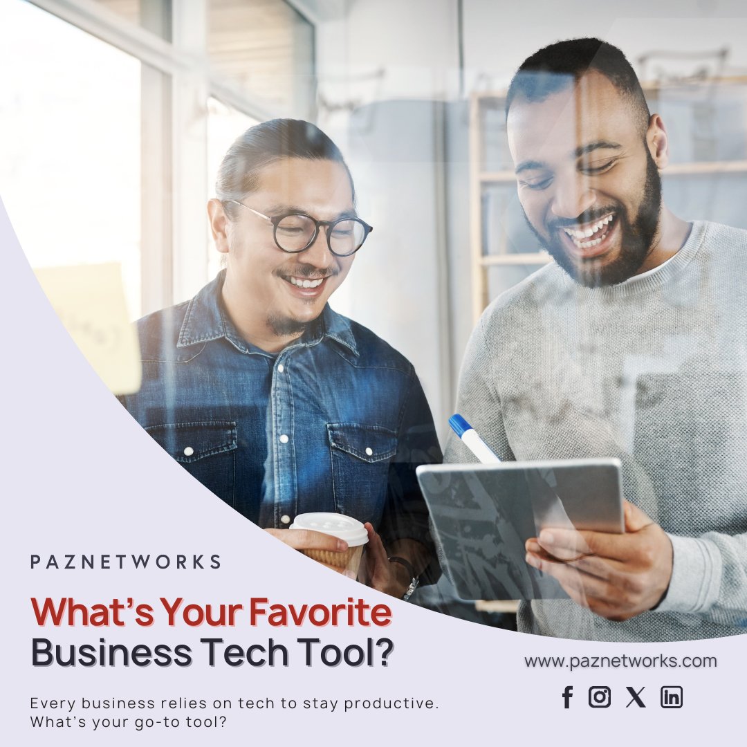 PazNetWorks's tweet photo. Poll: What’s Your Favorite Business Tech Tool?

Every business relies on tech to stay productive. What’s your go-to tool?
🖥️ A) Microsoft 365
📂 B) Google Workspace
💬 C) Slack/Teams
📊 D) Other – Comment below!

#TechPoll #ProductivityTools #PazNetworks https://t.co/AHHqmqIfl7