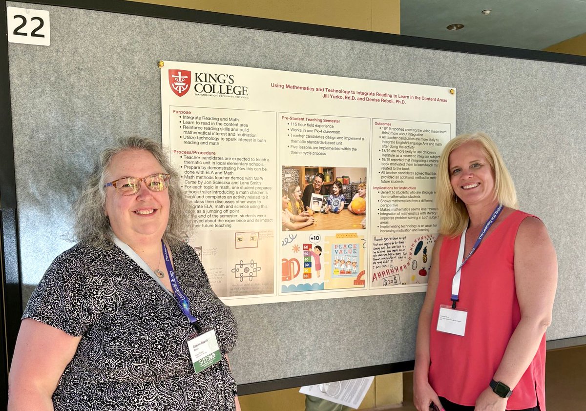 Jill Yurko, Ed.D., and Denise Reboli, Ph.D., introduced a new learning model to make STEM more accessible!🙌📚 Their research combines literature, math, and video technology to boost motivation and understanding.

Read more about the project at buff.ly/jJikDLQ.