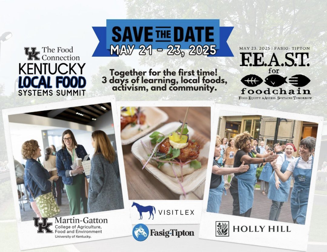 Get your tickets today for the Kentucky Local Food Systems Summit x F.E.A.S.T. for FoodChain 2025 — a three day celebration of local food, farms, and chefs in Lexington from May 21-23.

The 7th annual Kentucky Local Food Systems Summit has expanded to a two day event, with an