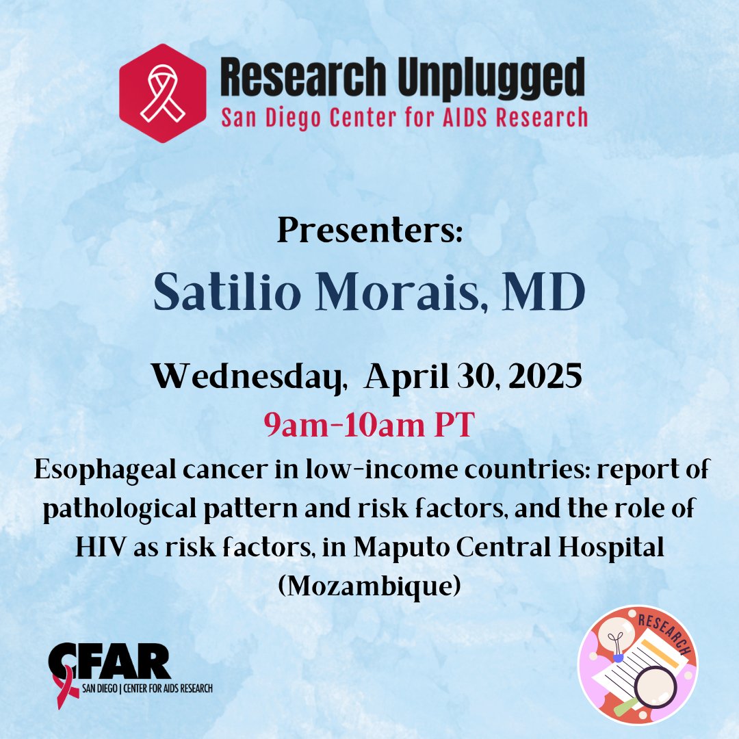Grab your favorite caffeine fix and join us on Wednesday morning, April 30, from 9-10 a.m. PT for Research Unplugged-Caffeinated, spotlighting the research by one of our outstanding international pilot grant recipients!
Link: ow.ly/Ocpr50VJR0I