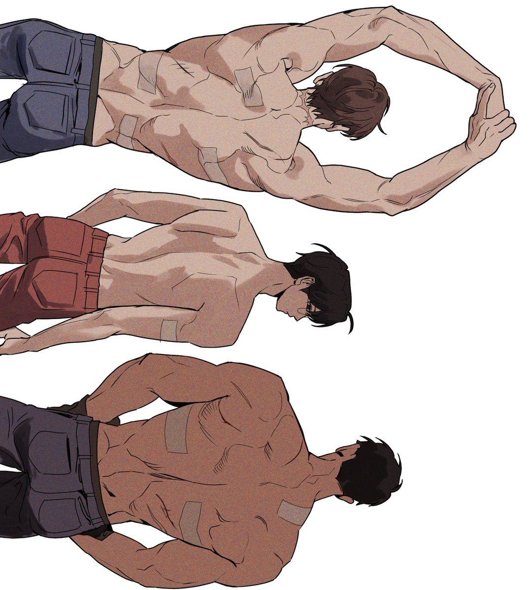 현무1팀의 파스붙인 모습을 보고싶어서 그린듯...
#괴담출근