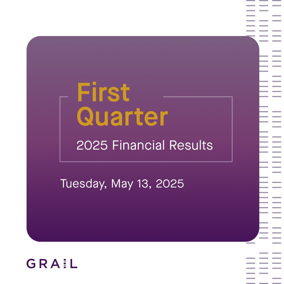 GRAIL (@grailbio) on Twitter photo We will issue first quarter 2025 financial results on Tuesday, May 13, 2025. Register for the live teleconference: bit.ly/4cSEmI9
See more details: bit.ly/42RjYCn We will issue first quarter 2025 financial results on Tuesday, May 13, 2025. Register for the live teleconference: bit.ly/4cSEmI9
See more details: bit.ly/42RjYCn