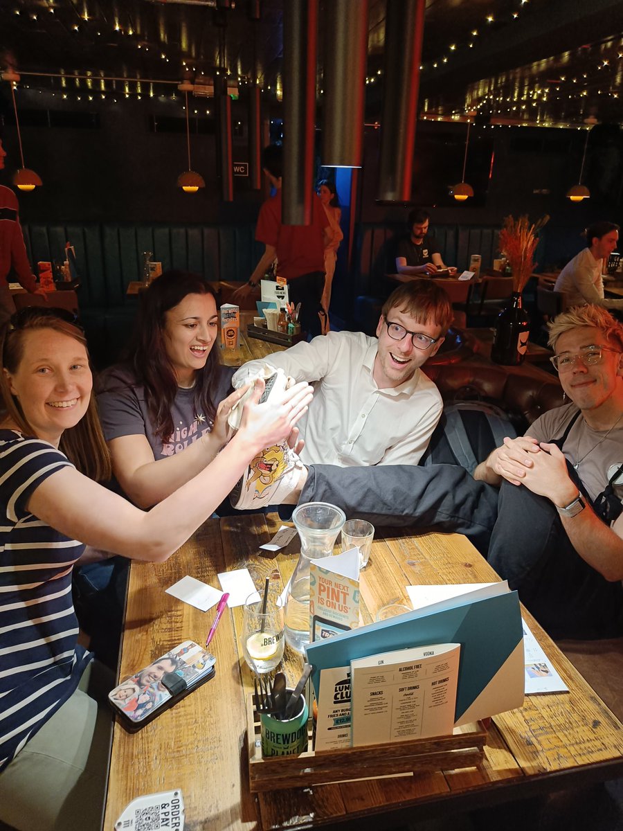 Avan Fata (@avanfataquiz) on Twitter photo Congratulations to our winners tonight, <a href="/CompleatQuiz/">Compleat Quiz</a> <a href="/BrewDog7Dials/">BrewDog Seven Dials</a>, "Shined is a Word"! Seen here demonstrating their team name in action, they've rounded out our winners for April!!
Book in for next week to join the fun in May and possibly win that jackpot!! Congratulations to our winners tonight, <a href="/CompleatQuiz/">Compleat Quiz</a> <a href="/BrewDog7Dials/">BrewDog Seven Dials</a>, "Shined is a Word"! Seen here demonstrating their team name in action, they've rounded out our winners for April!!
Book in for next week to join the fun in May and possibly win that jackpot!!