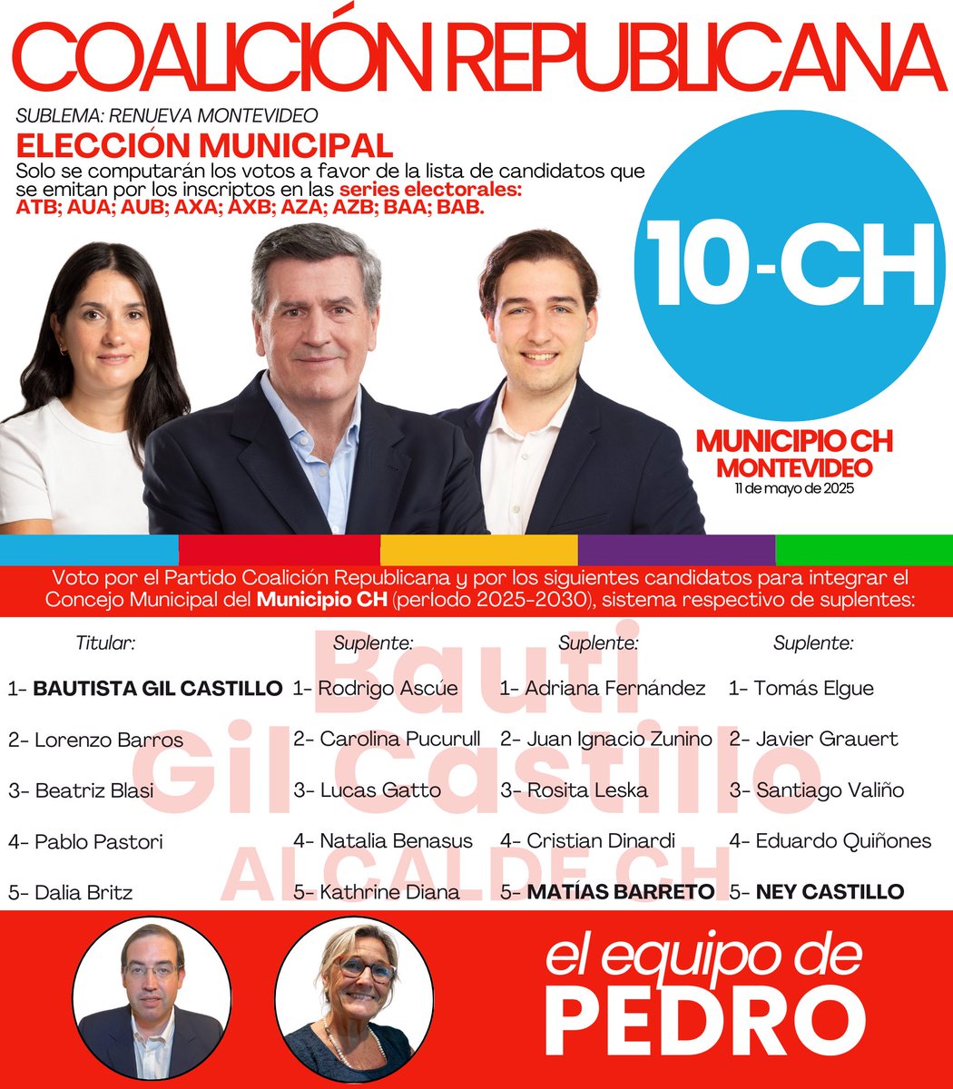 BautiGilC's tweet photo. El Municipio CH está entre continuismo y Libertad; la elección se define entre la administración actual y el equipo que encabezo. Esta es la lista que tenés que votar si querés una mejor gestión. https://t.co/0SHDhZP5dE
