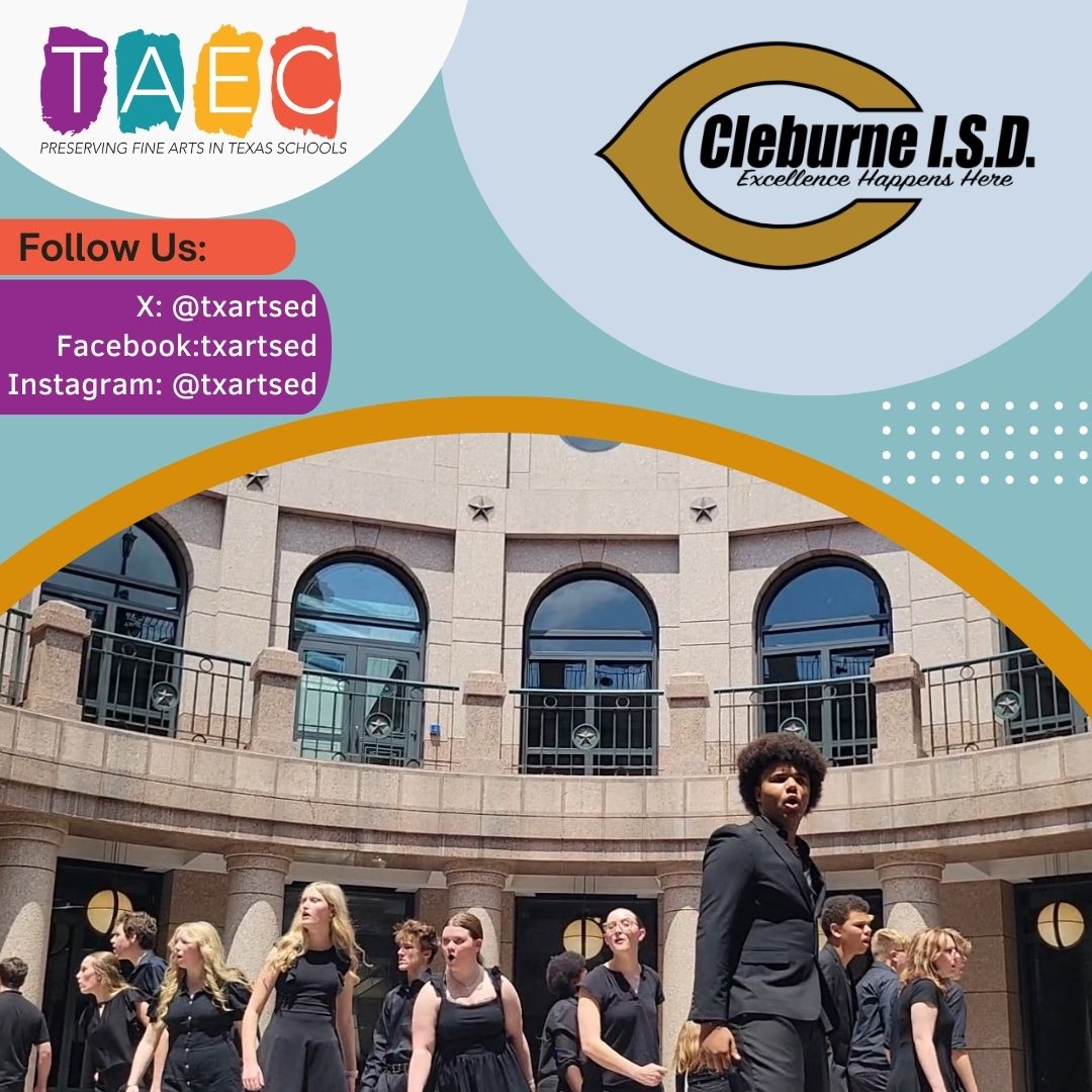 This afternoon continues with the Cleburne HS Theatre program performing "One Day More!" #TxLege has been in for a treat today in the extension rotunda! #TxArtsEd