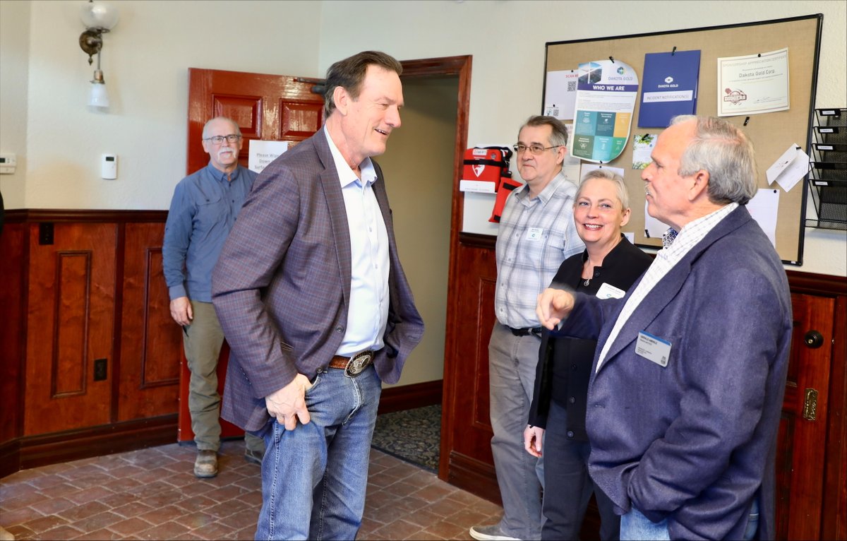 DakotaGoldCorp's tweet image. We wanted to share a few more snap shots from @GovLarryRhoden visit to @DakotaGoldCorp earlier this month as part of the #OpenForOpportunity tour of #SouthDakota that focuses on business development, workforce needs and future opportunities! 
#NYSEA$DC #Gold