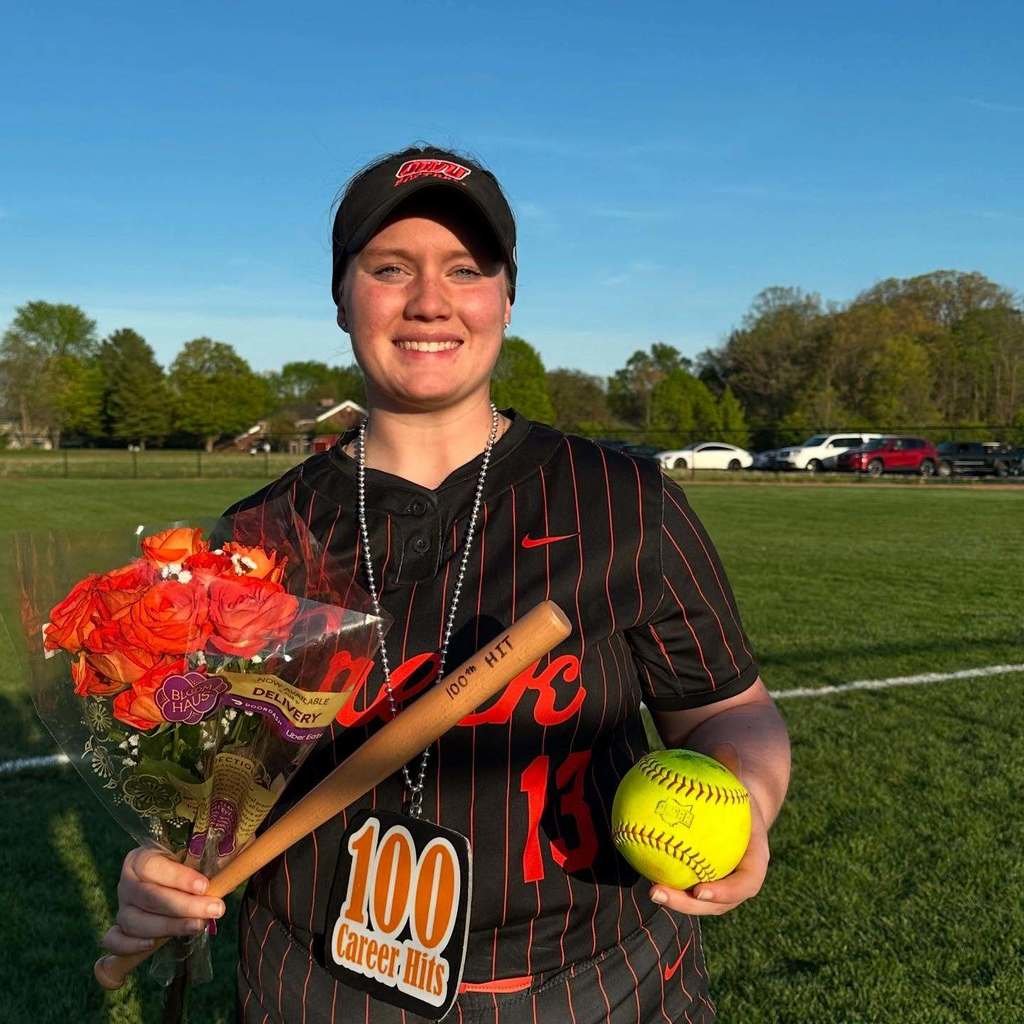 🎉 Congratulations to senior Viera Barrett on reaching the 100 career hits milestone! What an incredible achievement! 👏🥎  Way to go, Viera! 🧡🖤 #BeavercreekSoftball #BHSFamily #OneDistrictOneMissionOneCreek