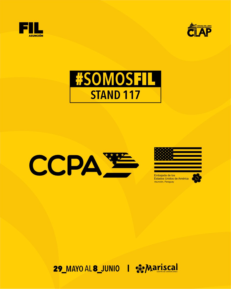 Feria Internacional del Libro Asunción (@fil_asuncion) on Twitter photo #SomosFil
🎉 Damos la bienvenida a <a href="/ccpaculturalpy/">ccpaculturalpy</a> <a href="/ccpa_paraguay/">CCPA - Centro Cultural Paraguayo Americano -</a> <a href="/bibrooseveltpy/">Biblioteca Roosevelt</a> <a href="/laembajada/">Embajada de EE.UU.</a> a la #FilAsunción 🎉
Encontralos en el stand número 117
🗓️ 29 de Mayo al 8 de Junio
📍 Centro de Convenciones del Mariscal
📖 ❞𝗟𝗲𝗲𝗿 𝗲𝘀 𝘀𝗼𝗻̃𝗮𝗿❞ 🎈
Entrada gratuita #SomosFil
🎉 Damos la bienvenida a <a href="/ccpaculturalpy/">ccpaculturalpy</a> <a href="/ccpa_paraguay/">CCPA - Centro Cultural Paraguayo Americano -</a> <a href="/bibrooseveltpy/">Biblioteca Roosevelt</a> <a href="/laembajada/">Embajada de EE.UU.</a> a la #FilAsunción 🎉
Encontralos en el stand número 117
🗓️ 29 de Mayo al 8 de Junio
📍 Centro de Convenciones del Mariscal
📖 ❞𝗟𝗲𝗲𝗿 𝗲𝘀 𝘀𝗼𝗻̃𝗮𝗿❞ 🎈
Entrada gratuita