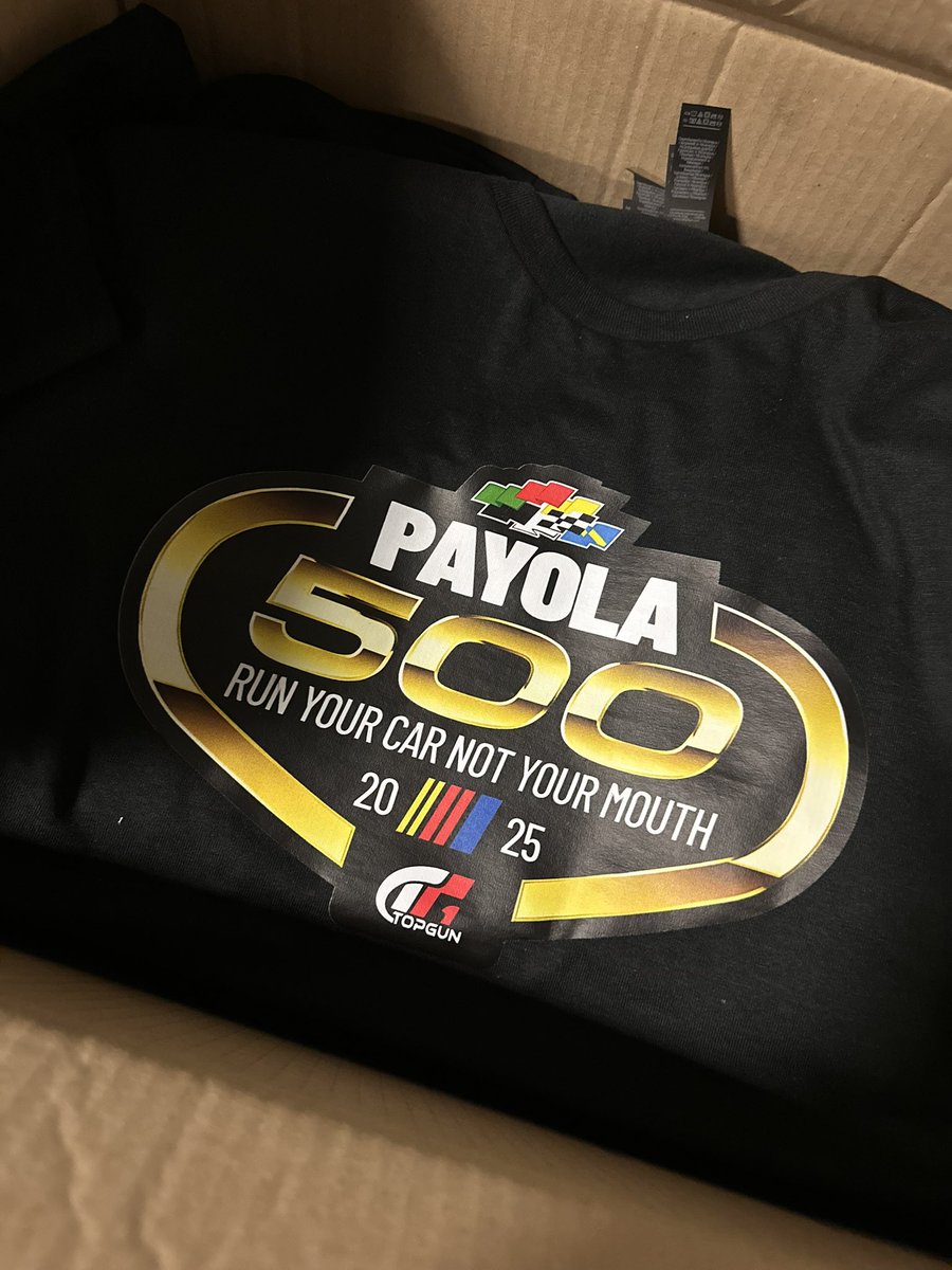 Coming to the <a href="/TopGunJags305/">Top Gun All-Stars</a> Pro-Shop Soon, the official “Payola 500” t-shirt — “run your car, not your mouth”

IYKYK. 🥇🥇🥇🥇🥇