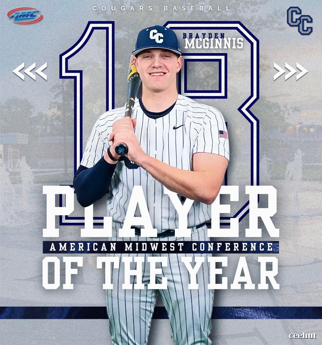 Columbia College Baseball (@cougpen) on Twitter photo Brayden McGinnis is your AMC Player of the Year! Brayden McGinnis is your AMC Player of the Year!