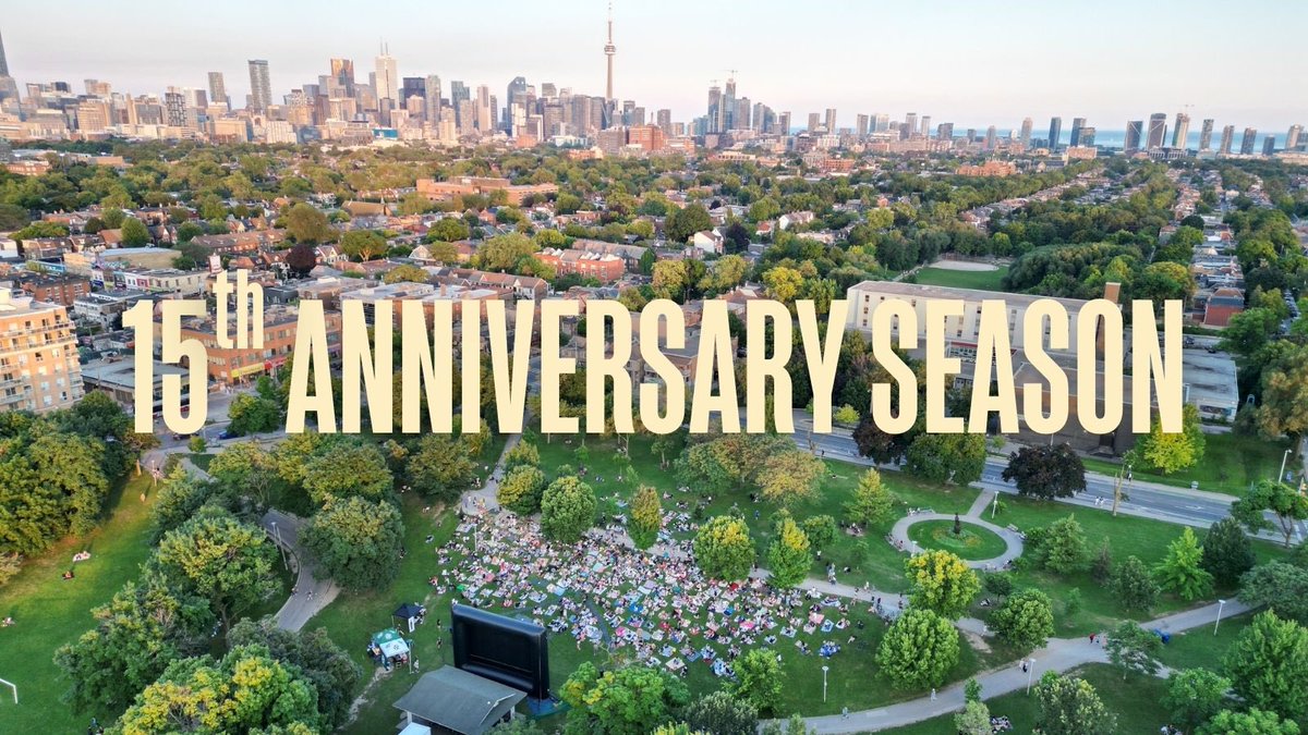 Toronto Outdoor Picture Show will celebrate its 15th anniversary season with a programme called "When We Were Young", June 12 - Aug 24

Fort York
Christie Pits
Corktown Common

Visit TOpictureshow.com and find us on Instagram for the full programme on May 15 @topictureshow