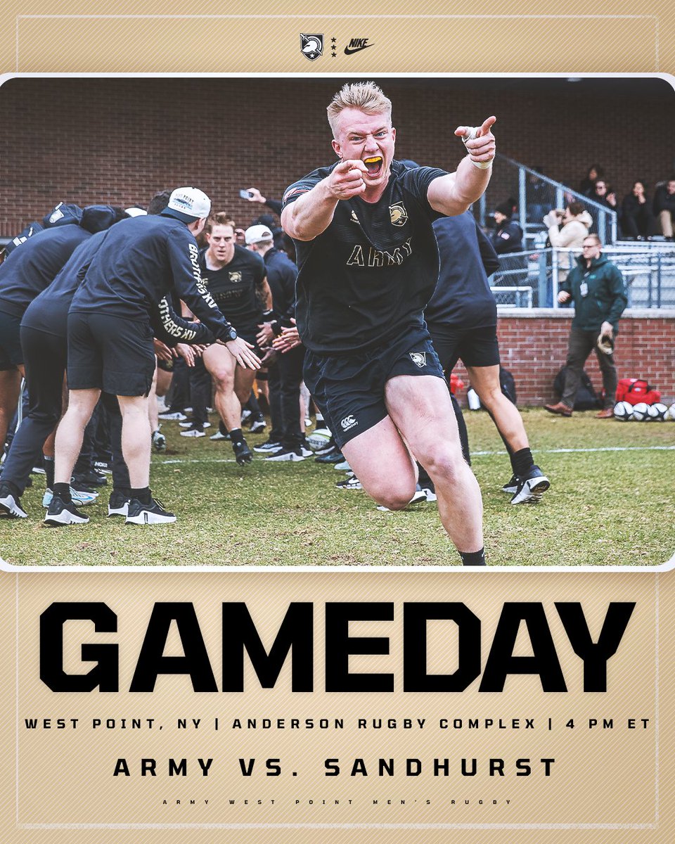 An offseason test, but a significant and historic one today!

🆚 - Royal Military Academy Sandhurst
📍 - West Point, NY
🏟️ - Anderson Rugby Complex
⏰ - 4:00 PM ET