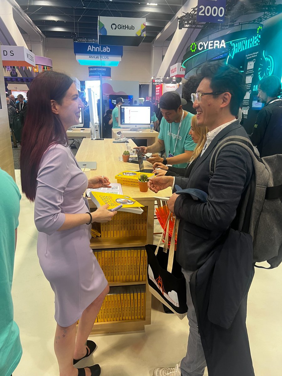 Semgrep (@semgrep) on Twitter photo 🔊 Calling all RSA attendees!
<a href="/shehackspurple/">Tanya Janca | Shehackspurple</a> is live at booth #2051, signing copies of her latest book, Alice and Bob Learn Secure Coding! 📚
Books are available while supplies last, so swing by to get your signed copy now!
#RSAC2025 #AppSec #Semgrep #SecureCoding 🔊 Calling all RSA attendees!
<a href="/shehackspurple/">Tanya Janca | Shehackspurple</a> is live at booth #2051, signing copies of her latest book, Alice and Bob Learn Secure Coding! 📚
Books are available while supplies last, so swing by to get your signed copy now!
#RSAC2025 #AppSec #Semgrep #SecureCoding