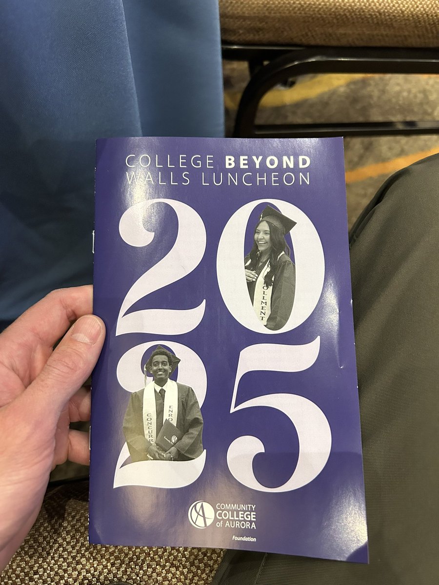 AuroraEDC's tweet photo. Today we had the pleasure of attending the CCA “College Beyond Walls Luncheon” — a wonderful event that brought the community together to celebrate the outstanding achievements of the Community College of Aurora (@CCAurora)!

We’re also excited about the launch of CCA’s new School for Applied Science and Technology, which is now which is now 96% funded and will open up even more opportunities for students.

A heartfelt shoutout to Dr. Mordecai Brownlee (@ItsDrMordecai), President of CCA; John Wolfkill (@JJWolfkill), Executive Director of the CCA Foundation; Katlynn Del Dotto (@KateMCrine), Sr. Director of Development at the CCA Foundation; and Sandy Rodriguez-Welsh, CCA Foundation Board Member, Presidential Scholars Mentor, and UCHealth FSED Nurse Manager, for their leadership and dedication.

Congratulations to the inspiring student honorees:
Kadijo Hassan – Aurora Gives Scholar and COSI Scholar
Jajuan Owens – CCA Alumnus and Nursing Student at the University of Colorado Anschutz
Darius “D” Kendrick – Presidential Scholar and COSI Scholar

#CCABeyondWalls #CommunityCollegeOfAurora #StudentSuccess #EducationMatters