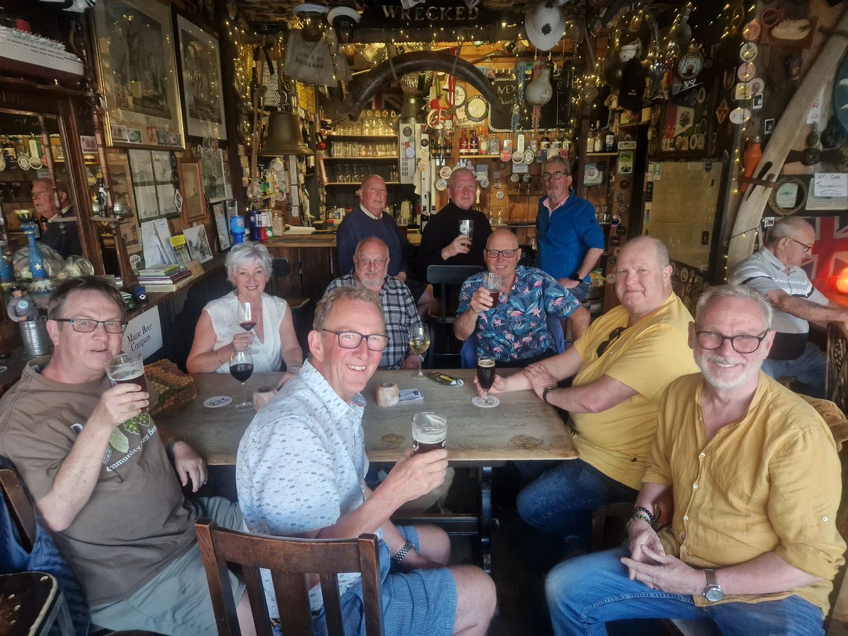 Thank you to the The Freed Man for hosting our monthly social drink

We had some 15 members there enjoying the Timeball from Shivering Sands Brewery  and the chips from next door :)