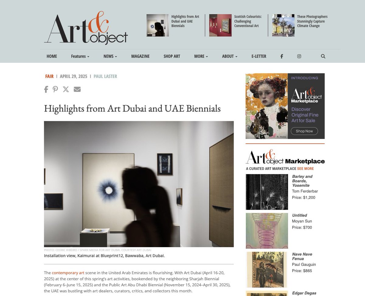 Highlights from Art Dubai and UAE Biennials
artandobject.com/slideshows/hig…