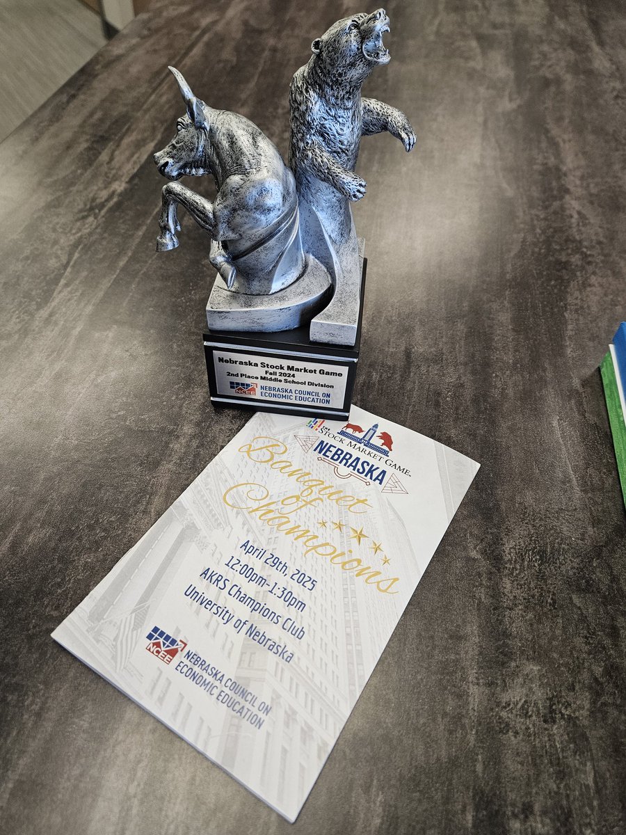 Miss Fitzgerald (@missfitzbps) on Twitter photo So proud of these three students! We got to celebrate their 2nd place finish of 122 teams in the fall Stock Market Game for the middle school division! The trophy is also super cool! Go Badgers! #WeAreBPS <a href="/WeRBenningtonMS/">Bennington MS</a> So proud of these three students! We got to celebrate their 2nd place finish of 122 teams in the fall Stock Market Game for the middle school division! The trophy is also super cool! Go Badgers! #WeAreBPS <a href="/WeRBenningtonMS/">Bennington MS</a>