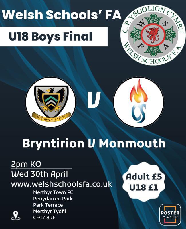 Bryntirion PE (@bryntirionpe) on Twitter photo Good luck to the <a href="/BryntirionComp/">BryntirionComp</a> senior football team in the <a href="/WelshSchoolsFA/">Welsh Schools' F.A.</a> cup final tomorrow! Go well lads, we are all very proud of you ๐ด๓ ง๓ ข๓ ท๓ ฌ๓ ณ๓ ฟ๐โฝ๏ธ Good luck to the <a href="/BryntirionComp/">BryntirionComp</a> senior football team in the <a href="/WelshSchoolsFA/">Welsh Schools' F.A.</a> cup final tomorrow! Go well lads, we are all very proud of you ๐ด๓ ง๓ ข๓ ท๓ ฌ๓ ณ๓ ฟ๐โฝ๏ธ