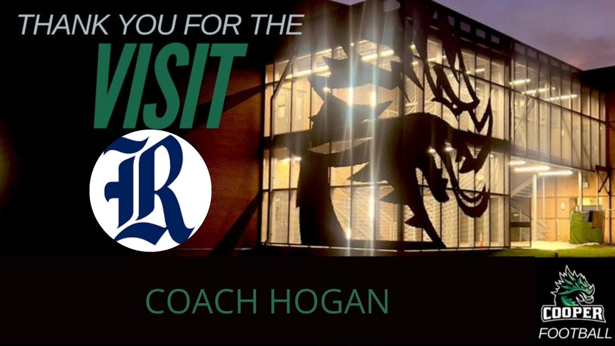 John Cooper Dragon Football (@jcs_football) on Twitter photo Big thanks to @coach_Hogs from <a href="/RiceFootball/">Rice Football</a> for making the trip up to the Woods to check out some of our John Cooper football talent! Appreciate you stopping by! 🐉🏈 #DragonPride 🐉🏈 Big thanks to @coach_Hogs from <a href="/RiceFootball/">Rice Football</a> for making the trip up to the Woods to check out some of our John Cooper football talent! Appreciate you stopping by! 🐉🏈 #DragonPride 🐉🏈