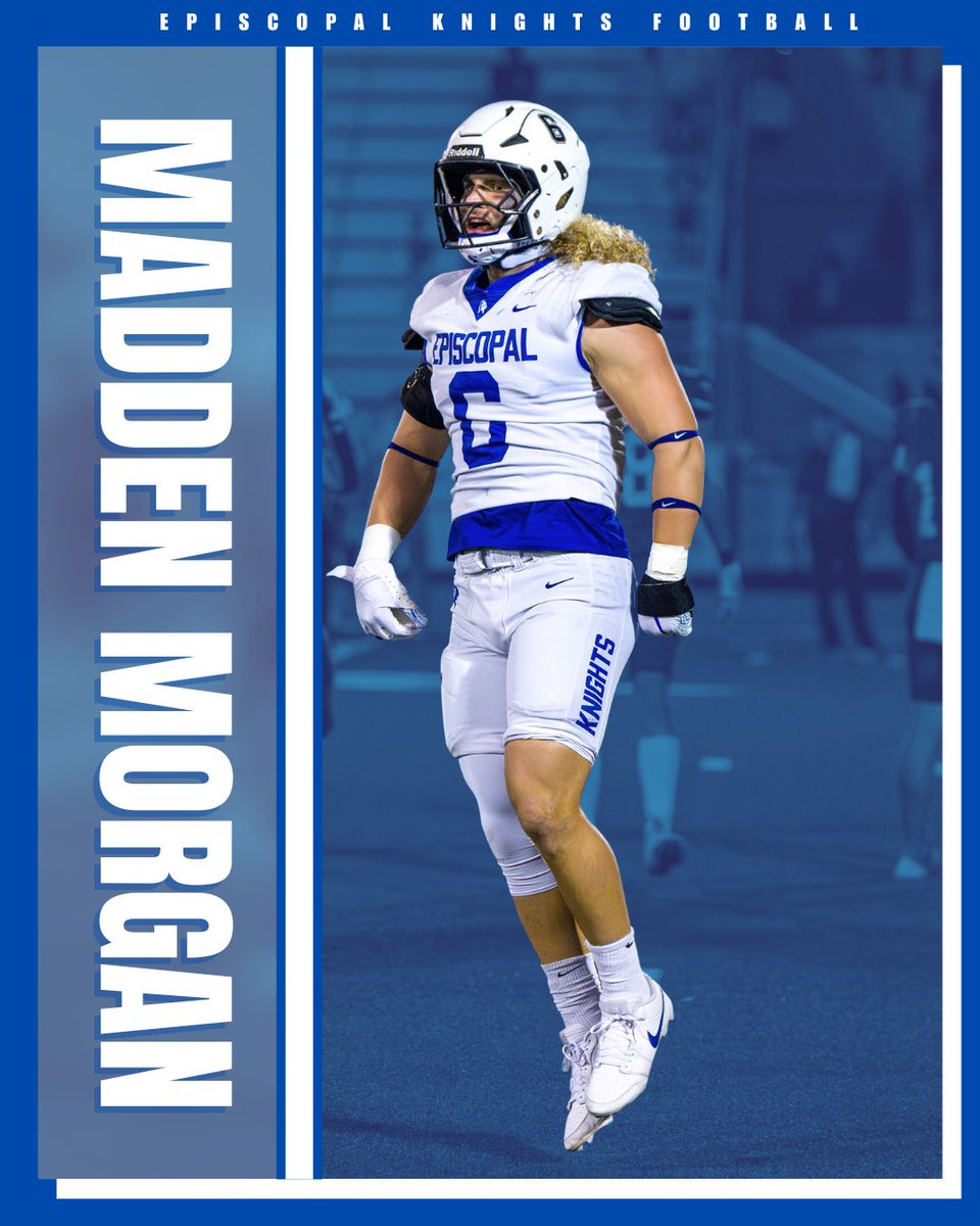 Madden Morgan - Episcopal High School ‘26

📲: <a href="/Maddog_2026/">Madden Morgan</a> 
🏈: LB
🎥: hudl.com/v/2QkWRU