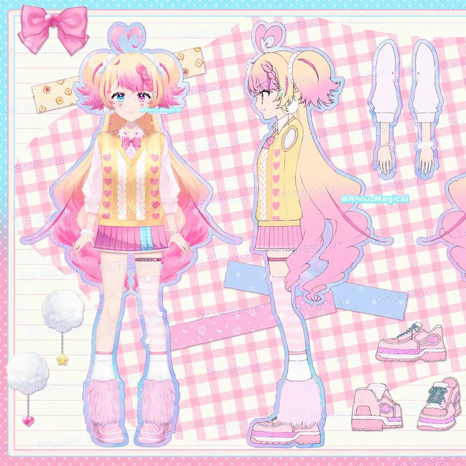 販売予定のLive2Dモデルに付ける特典用のイラスト完成しました～! ただいまnizima審査中です 明日販売開始できるといいな! #イラスト #魂募集