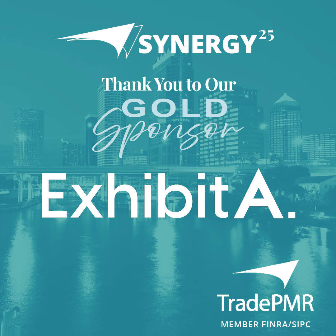 Please join us in welcoming Exhibit A as a sponsor of this year’s #SYNERGY25 conference.

📍It all happens May 27 – 30 in Tampa. Let’s challenge the status quo, together.

🔗 Register here: hubs.li/Q03kgz_r0

Exhibit A and TradePMR are unaffiliated companies.
