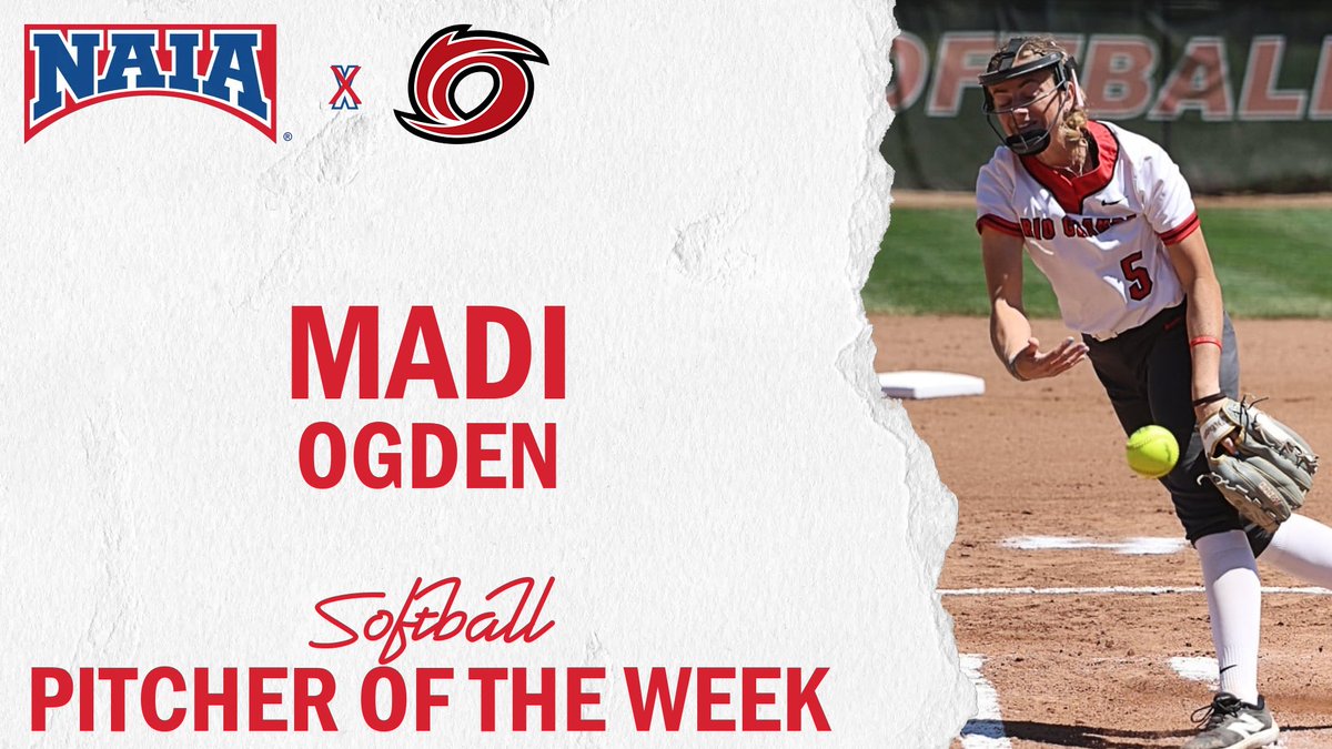 NAIA (@naia) on Twitter photo 🥎
Madi Ogden (<a href="/rioredstorm/">rioredstorm</a>) is the #NAIASoftball Pitcher of the Week, one out away from a perfect game last week, going 3-0 in six appearances. She's thrown 38.1 scoreless innings in a row with a 0.24 ERA in her last nine outings.
➡️ naia.prestosports.com/x/dccu8
#TheRightWayToPlay 🥎
Madi Ogden (<a href="/rioredstorm/">rioredstorm</a>) is the #NAIASoftball Pitcher of the Week, one out away from a perfect game last week, going 3-0 in six appearances. She's thrown 38.1 scoreless innings in a row with a 0.24 ERA in her last nine outings.
➡️ naia.prestosports.com/x/dccu8
#TheRightWayToPlay