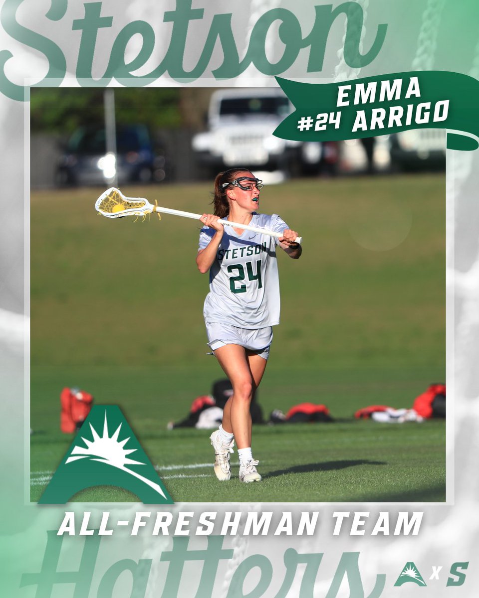 StetsonLacrosse's tweet image. Kaitlin Pani, Maddie Eckert and Emma Arrigo bring home the awards this season!
#GoHatters | @StetsonHatters