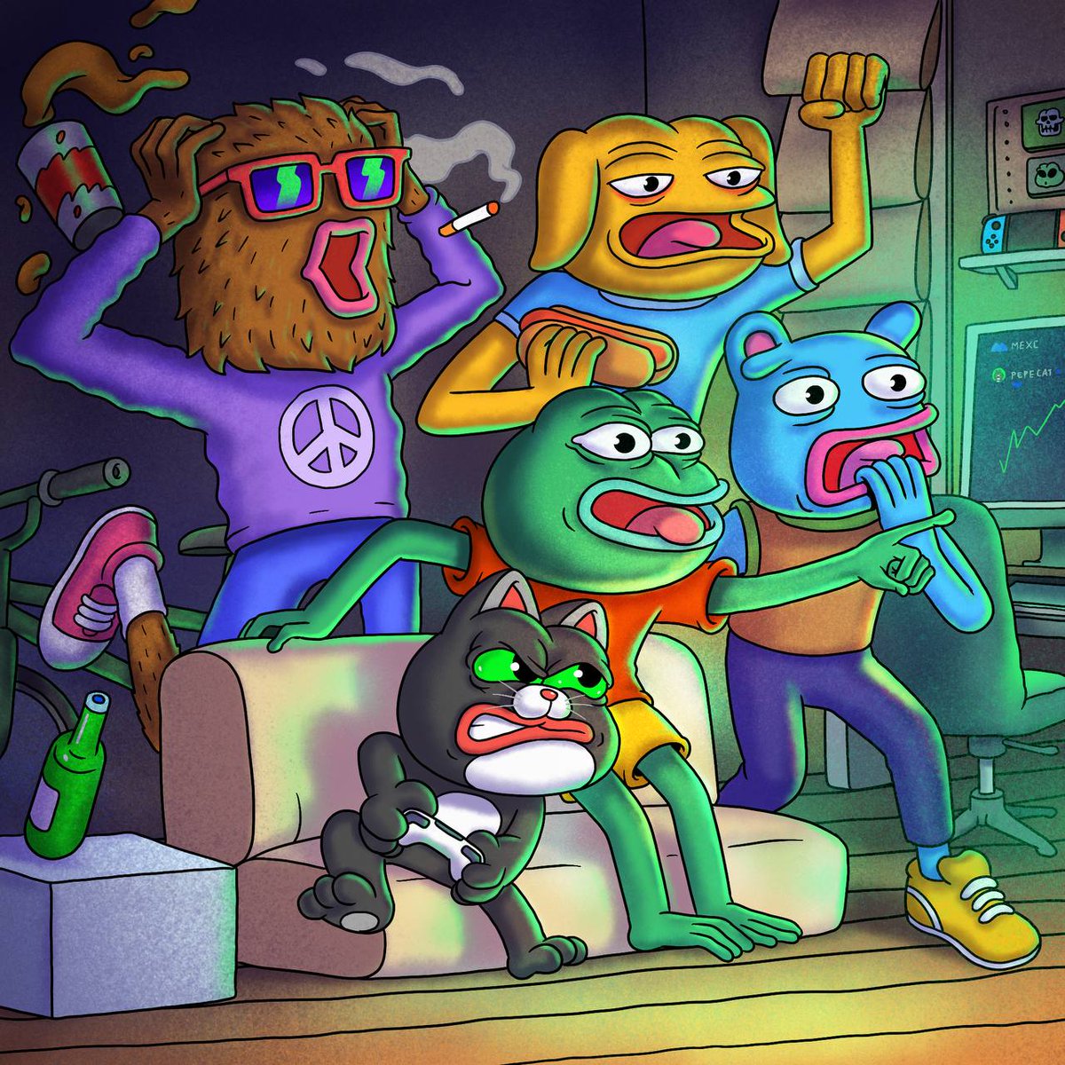pepecattoken's tweet photo. Everyone’s screaming, controllers flying, #PEPECAT just beat the final boss like a legend. This isn't just a game, it's how crypto should feel: fun, wild, and better with friends. 🕹️🔥😺
$PEPECAT #FinalBossVibes #PixelPaws #VictoryMeow #CatcoinCraze #CatGang #PawsAndPlay #PepecatSeason #boysclub @Matt_Furie