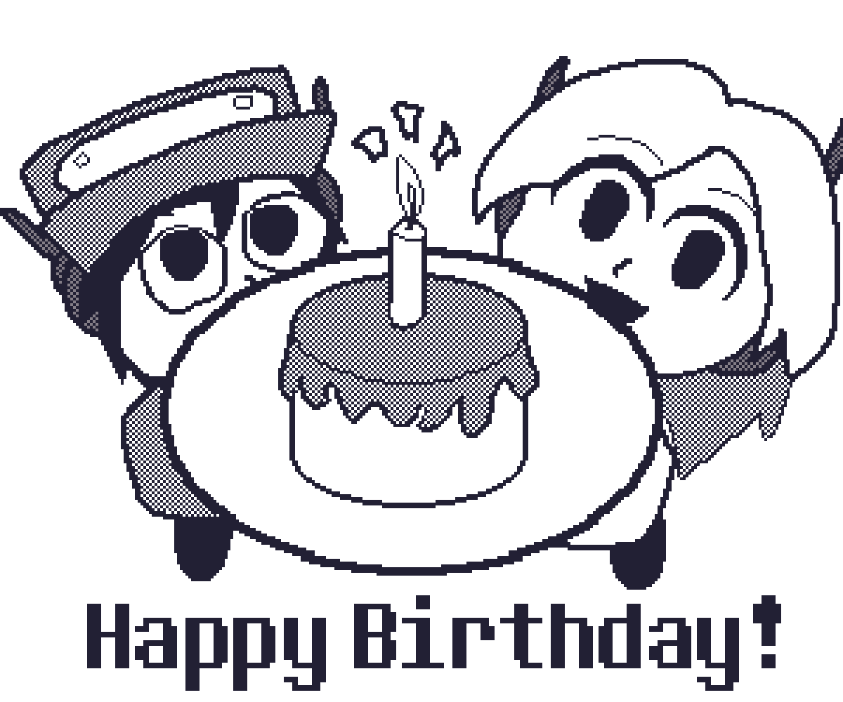 777_Merc's tweet photo. Happy Birthday @oxizn 🎂🤖
I had nothing major prepared, I hope you still enjoy it!

Thank you for all the games &amp; art you created! https://t.co/ezgYWPPgMh