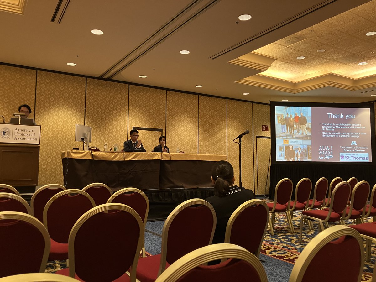 PGY-3 resident Dr. Bowen Yao presented his research on the development of a computer-vision model to detect and localize neuromodulation leads and anatomic structures during surgical implantation at this morning's podium session. #AUA25 #UMNUrology
