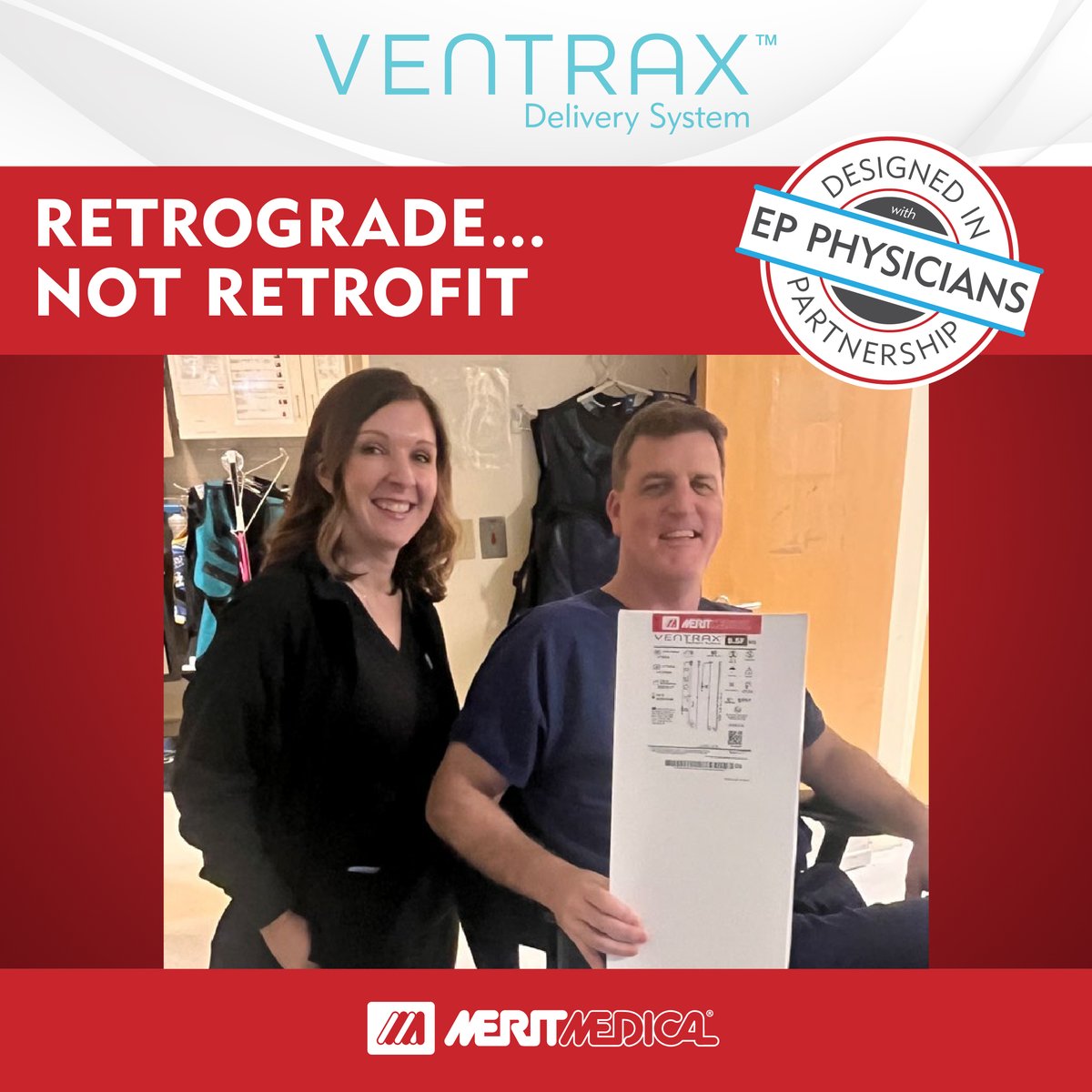 Merit_EP's tweet photo. Congratulations to Dr. Jeffrey Winterfield, MD, at MUSC Health in Charleston on a successful case using our latest innovation, the Ventrax™ Delivery System! 

Ventrax Delivery System is available now!™

For more info, safety, and IFU, visit: https://t.co/lQ0iRlmhEN

#ePeeps https://t.co/ayYPtd0tmL