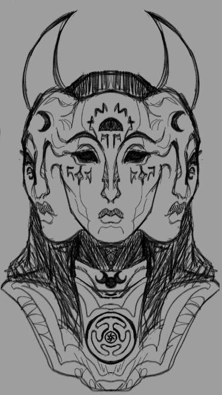 adamantaea's tweet photo. ⠀
⠀full design is a wip… art by myself. 3rd
⠀image is  of  their  armor’s  headdress.
⠀gen. palette is  black, silver,  &amp;  purple
⠀ https://t.co/BRUM01ReNB