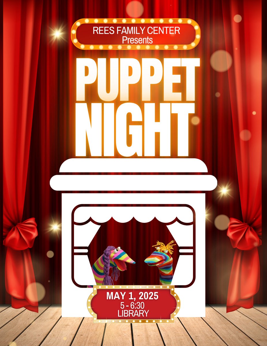 Family Night is Thursday, May, 1! Come make a sock puppet and perform a short story from everyone’s favorite anthology, “Elephant and Piggie”!