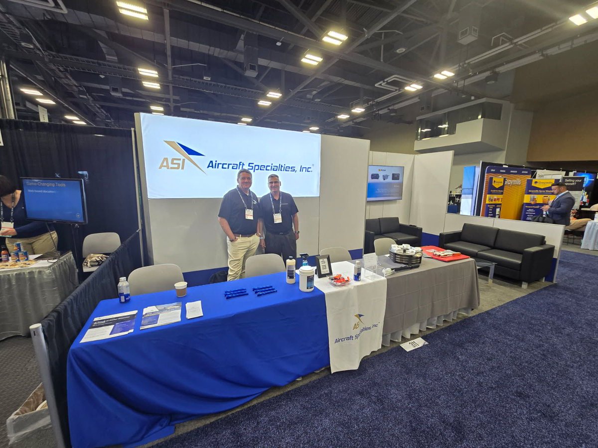 ASI_Brake's tweet image. Join us for the first day of the NBAA Maintenance Conference! Visit our team at booth 311, and don't miss your chance to win a $250 gift card by leaving your business card. Pick up some cool swag too! #NBAA2025 #AviationMaintenance #BusinessAviation