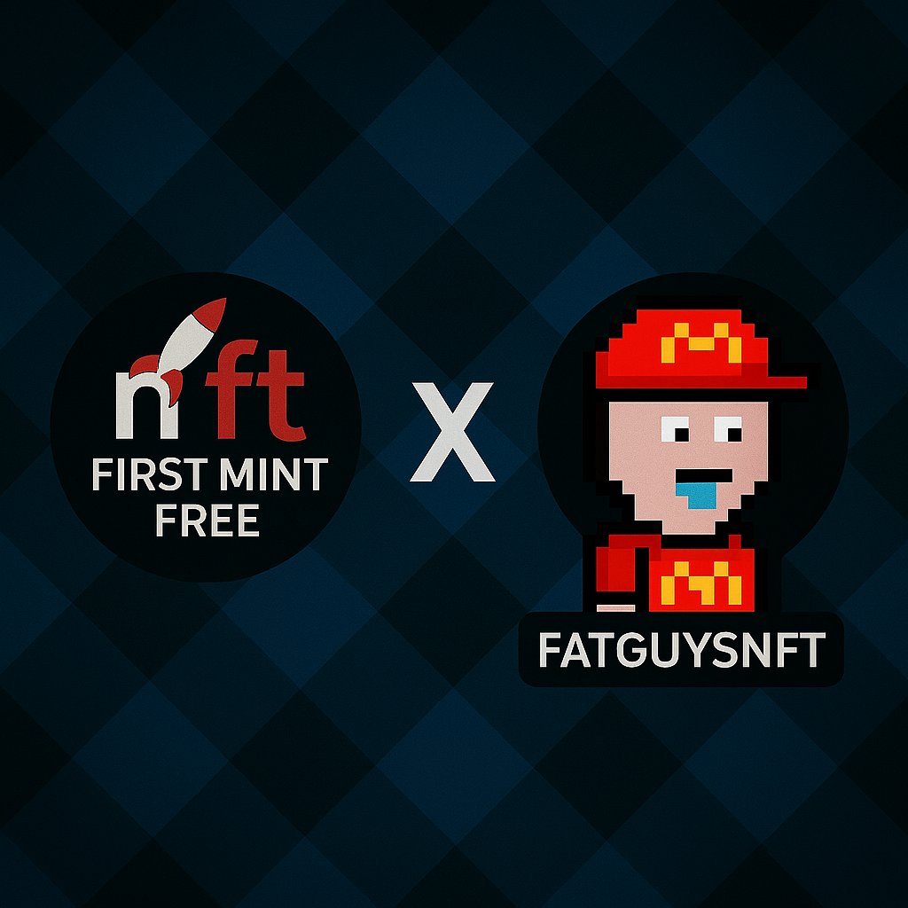 First.Mint.EVM (@first_mint1) on Twitter photo GIVEAWAY TIME with <a href="/fatguysNFTs/">fatguysNFTs</a>!
We’re giving away Whitelist spots (FREE) for the upcoming Fatguys mint on Base!
Mint your hilarious fat guy and join a fun, exclusive community with cool surprises ahead!
You’ve got 24 hours to enter — don’t miss out!
How to enter:
1. Follow GIVEAWAY TIME with <a href="/fatguysNFTs/">fatguysNFTs</a>!
We’re giving away Whitelist spots (FREE) for the upcoming Fatguys mint on Base!
Mint your hilarious fat guy and join a fun, exclusive community with cool surprises ahead!
You’ve got 24 hours to enter — don’t miss out!
How to enter:
1. Follow