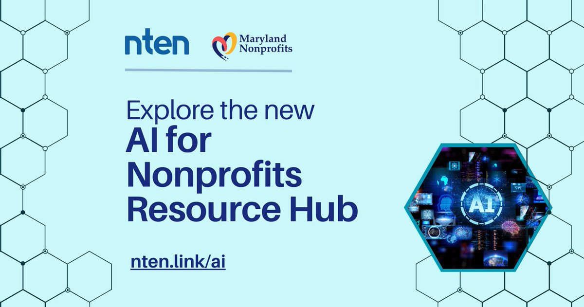 To promote the responsible use of AI tools, <a href="/NTENorg/">NTEN</a> and <a href="/mdnonprofits/">Maryland Nonprofits</a> have created courses, videos, and a toolkit of educational resources to aid nonprofit teams in integrating the technology ethically. Get started today: bit.ly/3RDouQ3