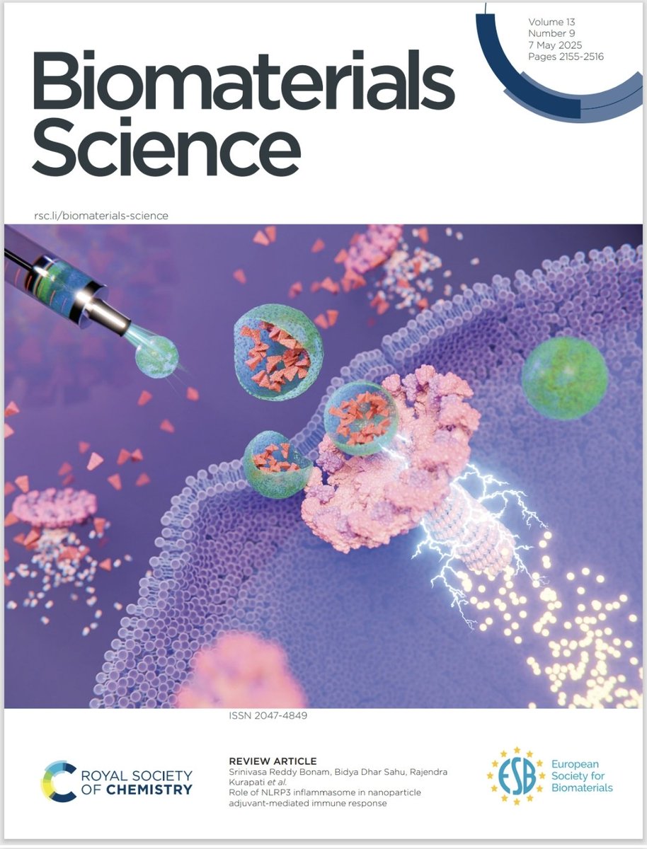 Rajendra Kurapati (@rajikurapati) on Twitter photo Happy to share our recent review article on mRNA Vaccines, highlighted as a Front Cover by <a href="/BioMaterSci/">Biomaterials Science</a>, <a href="/RoySocChem/">Royal Society of Chemistry</a>
doi.org/10.1039/D5BM90…, in collaboration with <a href="/BonamSrini/">Srinivas Reddy Bonam</a> <a href="/EduMinOfIndia/">Ministry of Education</a> <a href="/tvmiiser/">IISER Thiruvananthapuram</a> Happy to share our recent review article on mRNA Vaccines, highlighted as a Front Cover by <a href="/BioMaterSci/">Biomaterials Science</a>, <a href="/RoySocChem/">Royal Society of Chemistry</a>
doi.org/10.1039/D5BM90…, in collaboration with <a href="/BonamSrini/">Srinivas Reddy Bonam</a> <a href="/EduMinOfIndia/">Ministry of Education</a> <a href="/tvmiiser/">IISER Thiruvananthapuram</a>